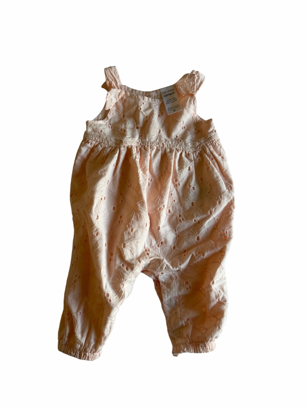 Carter's Peach Eyelet Romper Jumpsuit